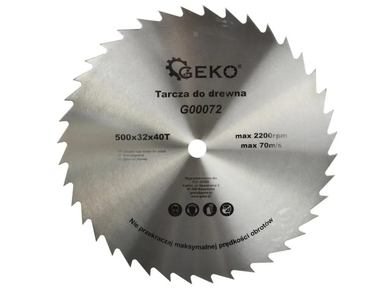 Geko Tarcza do cięcia drewna 500x32mm 40z. G00072 