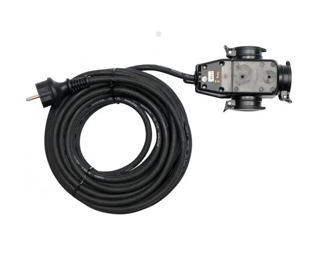 Yato Przedłużacz 3-gniazdowy o osłonie gumowej IP44 16A, długośc 10 m YT-8116   