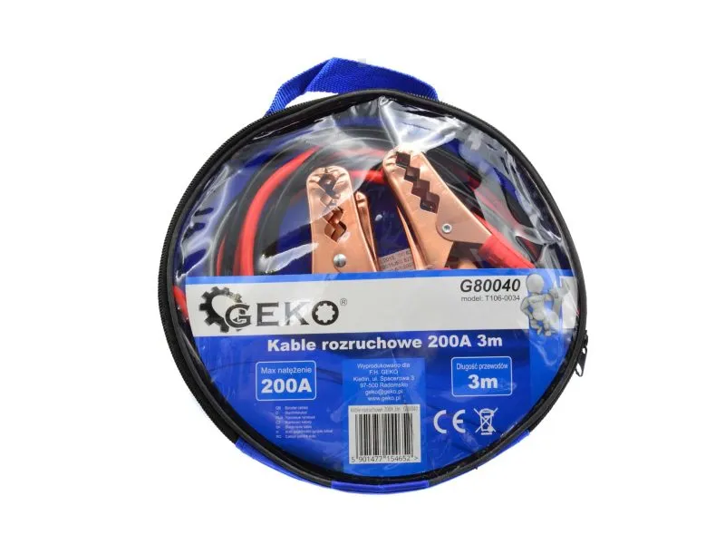 Geko Kable przewody rozruchowe 200A 3m G80040