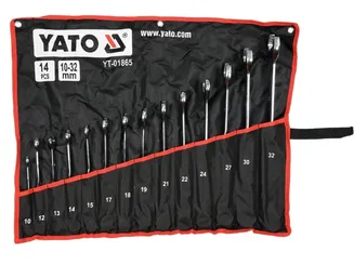 Yato Klucze płasko oczkowe skręcone 10-32mm 14szt. YT-01865 - 3