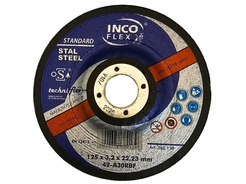 Incoflex Tarcza do cięcia metalu wypukła Standard M42 125 x 3,2mm A30RBF