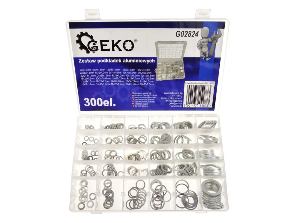 Geko Podkładki aluminiowe 300el. G02824