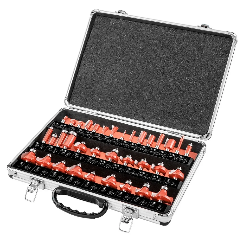 Graphite Frezy do drewna HM komplet 35szt. w walizce 56H240