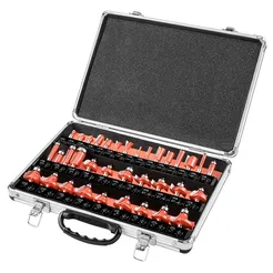 Graphite Frezy do drewna HM komplet 35szt. w walizce 56H240