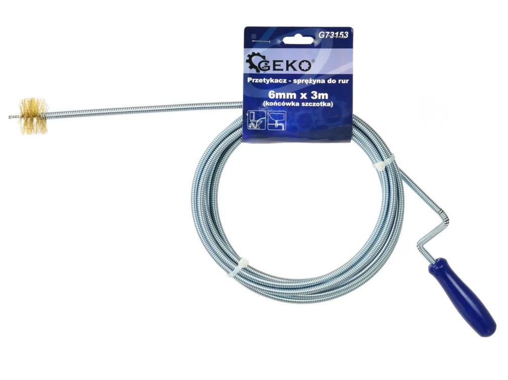 Geko Przetykacz sprężyna do rur 6mm x 3m G73153