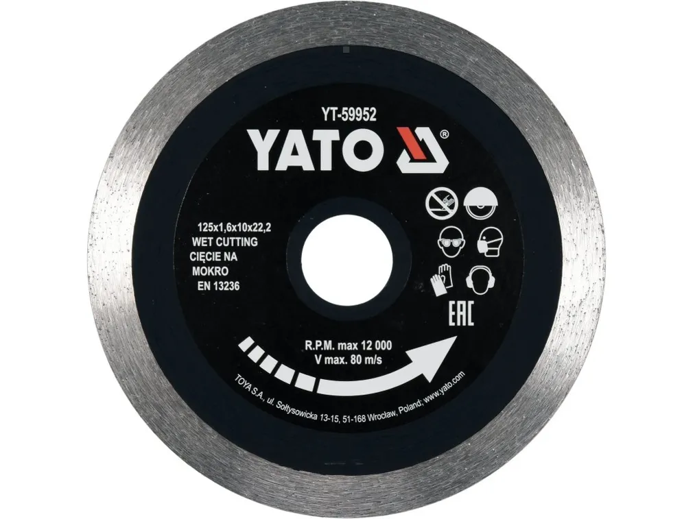 Yato Tarcza diamentowa ciągła 125mm do ceramiki YT-59952 