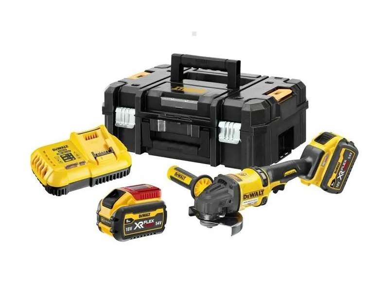 DeWalt Szlifierka kątowa akumulatorowa 125mm 54V 2x9Ah DCG418X2-QW