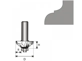 Dedra Frez do drewna z płytkami węglikowymi klasyczny II z łożyskiem  35,2x15,9x8mm  07F182B  - 2