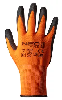 Neo Rękawice robocze, poliester pokryty nitrylem (sandy),4131X, rozmiar 9 97-642-9 - 2