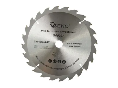 Geko Tarcza do cięcia drewna 210x20mm 24z. G00097 