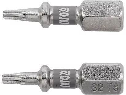 Yato Bity udarowe 1/4"x25 mm T8 2 szt. niklowane YT-78010