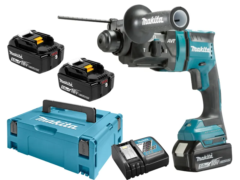 Makita Młotowiertarka SDS Plus akumulatorowa 18V 2x5Ah DHR182RTJ