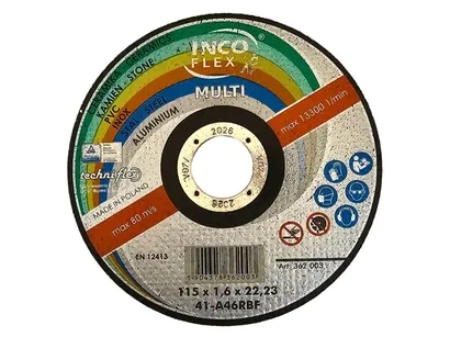 Incoflex Tarcza do cięcia Standard MULTI M41 125 x 1,6mm A60RBF