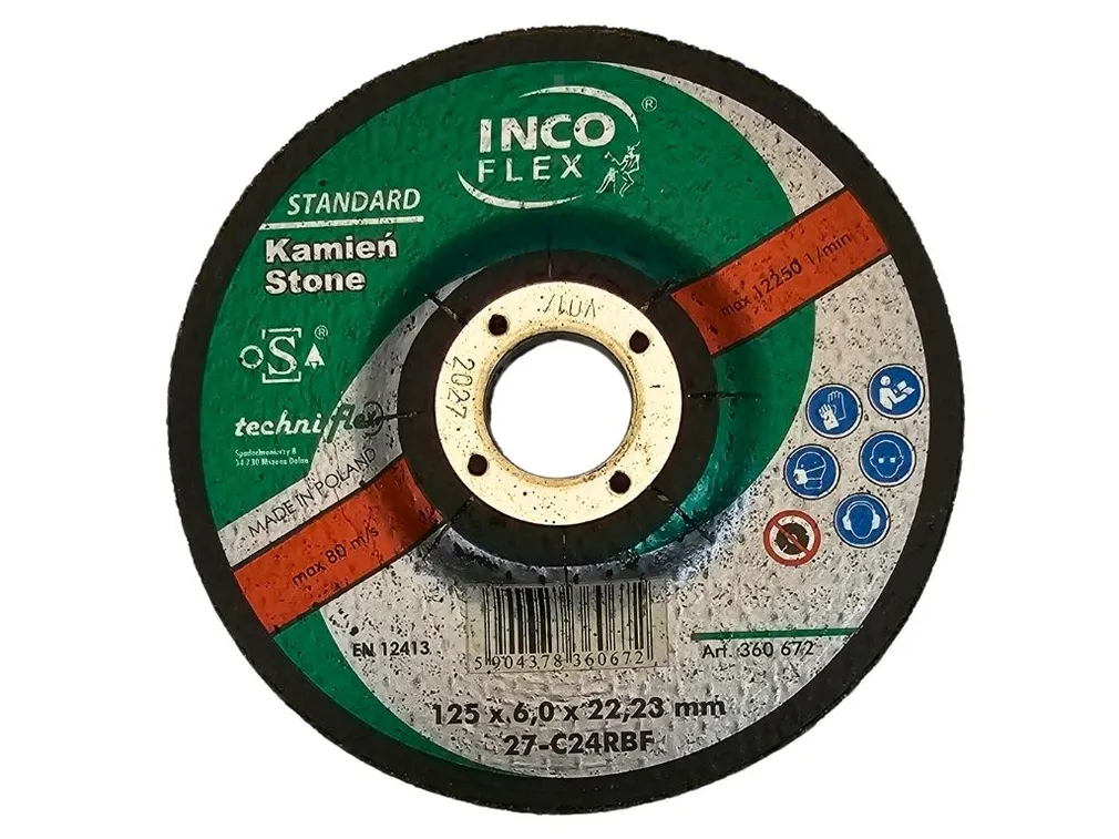 Incoflex Tarcza do szlifowania kamienia Standard M27 125 x 6,0mm C24RBF
