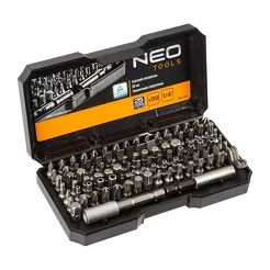 Neo Końcówki wkrętakowe z uchwytem, zestaw 99 sztuk 06-104