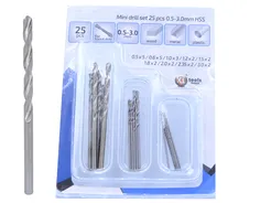 XL Tools Wiertła do metalu HSSmini 0,5-3mm 25szt. WMIN2