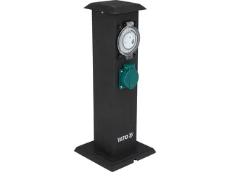 Yato Gniazdo ogrodowe słupek stalowe podwójne IP44 230 V YT-81276 - 9