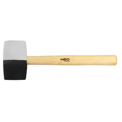Neo Młotek gumowy czarno-biała guma 63 mm/680 g 25-068