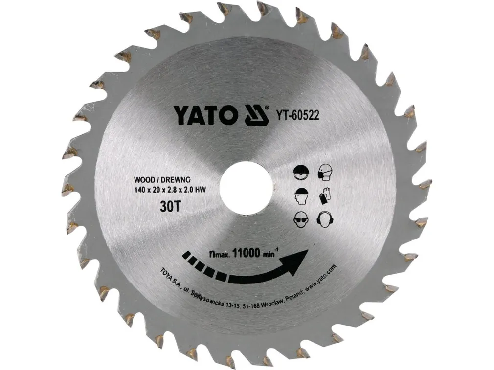 Yato Tarcza widiowa do drewna 140x30Tx20mm dokładna YT-60522