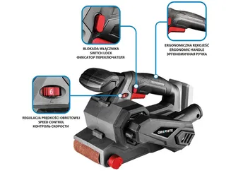 Graphite Szlifierka taśmowa akumulatorowa Energy+ 18V 58GE136 - 2