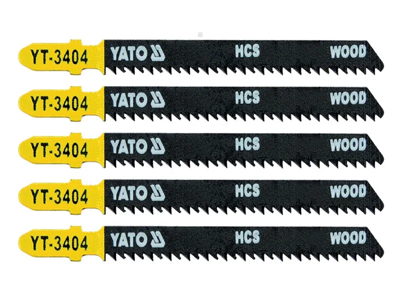 Yato Brzeszczoty do wyrzynarek HCS do drewna 10 TPI 5 szt. odwrócony ząb  YT-3404 