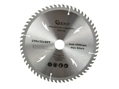 Geko Tarcza do cięcia drewna 250x32mm 60z. G00146
