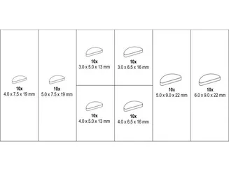 Yato Kliny półokrągłe 80szt. YT-06790  - 2