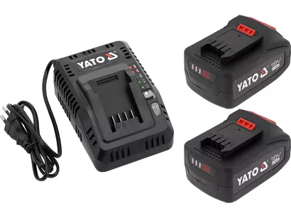 Yato Zestaw 2 akumulatorów 18 V 4 Ah + ładowarka YT-828510