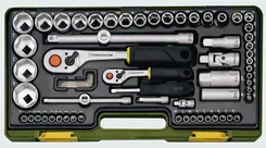 Proxxon Klucze nasadowe calowe 1/4",1/2" 65szt. 23294  