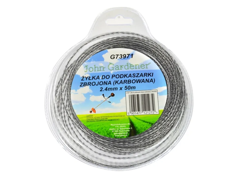 Geko Żyłka do podkaszarki zbrojona(karbowana) 2,4mmx50m G73971