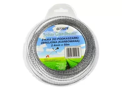 Geko Żyłka do podkaszarki zbrojona(karbowana) 2,4mmx50m G73971