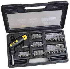 Stanley Wkrętak przegubowy z grzechotką + 38 końcówek 0-63-038 