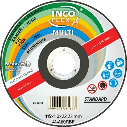 Incoflex Tarcza do cięcia Standard MULTI M41 115 x 1,0mm A60RBF