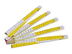 Drel Miara składana drewniana biało-żółta 2m CON-MZW-0011 