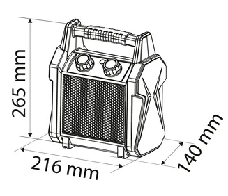 Neo Nagrzewnica elektryczna ceramiczna PTC 2kW 90-060 - 2