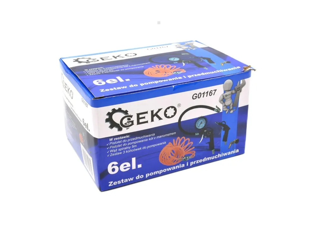 Geko Zestaw do pompowania i przedmuchiwania 6el. G01167