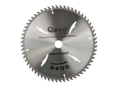 Geko Tarcza do cięcia drewna 300x30mm z otworami 60z. G78142 