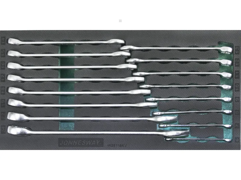 Jonnesway Komplet kluczy płasko oczkowych długich we wkładce 16szt W26116KV 