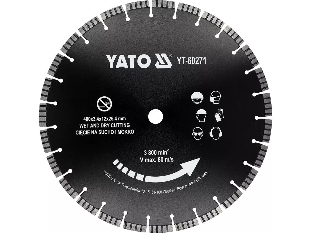 Yato Tarcza diamentowa do przecinarki 400 mm do betonu YT-60271