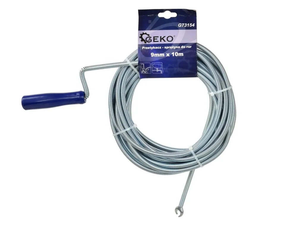 Geko Przetykacz sprężyna do rur 9mm x 10m G73154