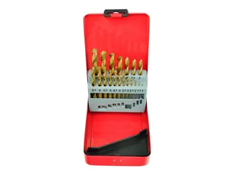 Geko Wiertła do metalu kpl. 19szt. 1-10mm TiN G38234 - 2