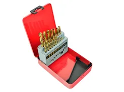 Geko Wiertła do metalu kpl. 19szt. 1-10mm TiN G38234