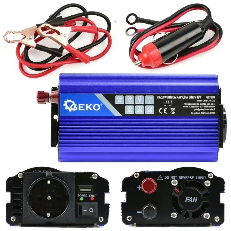 Geko Przetwornica napięcia 12V na 230V 300 600W G17010