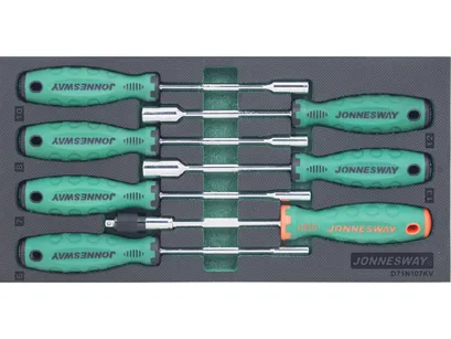 Jonnesway Komplet wkrętaków nasadowych we wkładce D71N107KV 