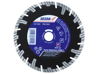 Dedra Tarcza diamentowa do cięcia betonu zbrojonego Turbo-T 125x2,2mm H1193 