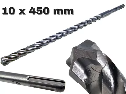 AWTOOLS Wiertło do betonu zbrojonego SDS Plus 10 x 450 mm QUADRO EXTREME AW43639BL