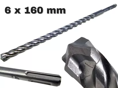 AWTOOLS Wiertło do betonu zbrojonego SDS Plus 6 x 160 mm QUADRO EXTREME AW43621BL