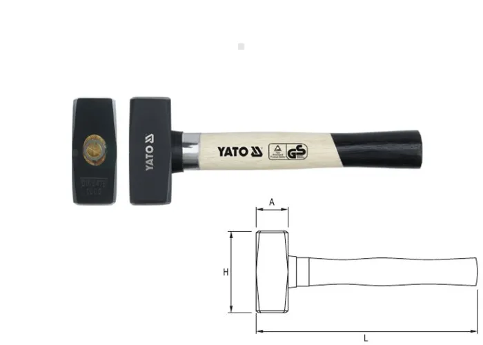 Yato Młotek kamieniarski z metalowa tuleją 1250g YT-4551 