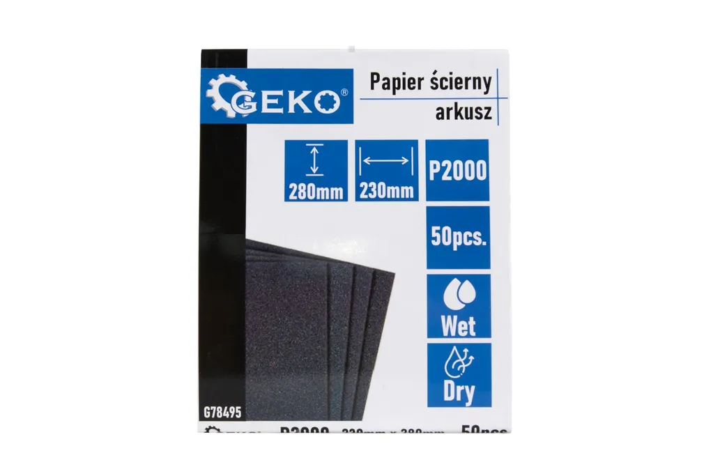 Geko Papier ścierny wodny arkusz 230x280 mm P2000 G78495