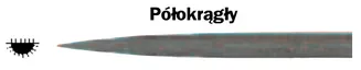 Kennedy Pilnik igiełkowy równiak ślusarski precyzyjny półokrągły 160mm KEN0316300  - 2